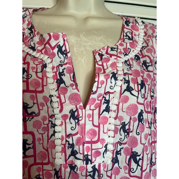 Talbots Woman 100% cotton fringe trim 100% cotton tunic 1X Perfect condition - Picture 2 of 6